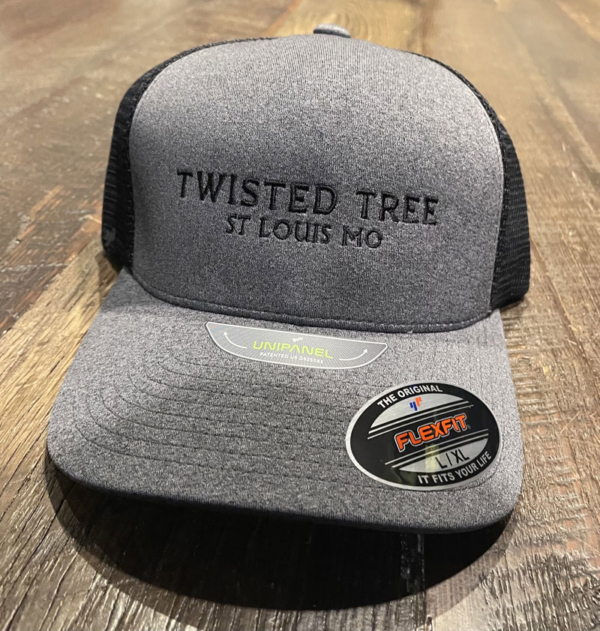 Twisted Tree Flexfit Mesh Hat Grey / Black Large View 3