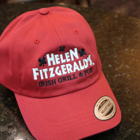 Front View of Helen's Fitzgerald Red Dad Hat