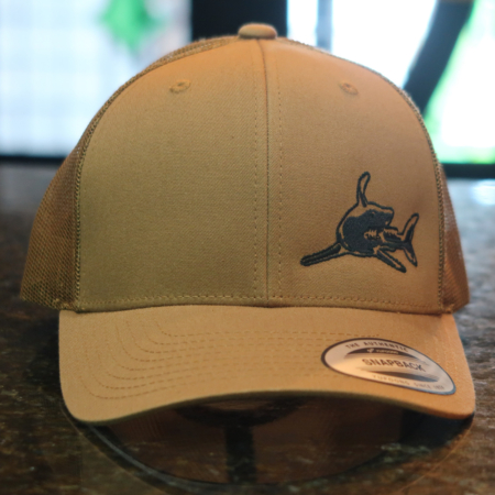 Sybergs Shark Logo Trucker Hat Caramel Yupoong Snapback
