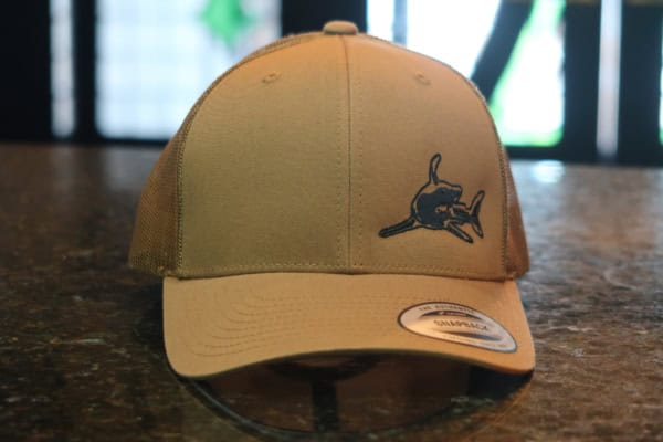 Sybergs Shark Logo Trucker Hat Caramel Yupoong Snapback